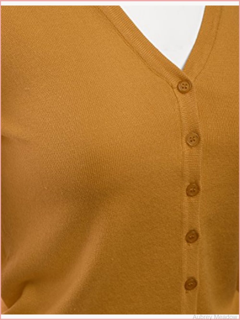 V-Neck Long Sleeve Button Down Sweater Cardigan Soft Knit - Picture 5 of 5